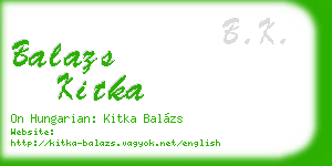 balazs kitka business card